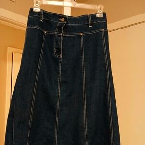 Dark Blue Denim Skirt